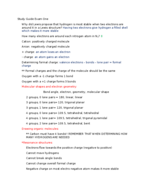 Organic Chemistry Exam 1 Study Guide