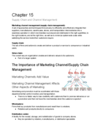 MKT 390 Week 3: Chapters 15, 16, 17, and 18