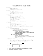 Study guide for test 1 in Circuits Analysis 1 University of Houston