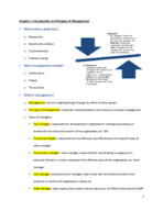 Intro to Principles of Management