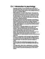 Ch.1 Intro to Psychology 