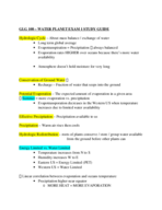 GLG 108 - Water Planet Study Guide - Exam 1