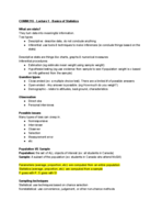 COMM 215 - Statistics Midterm Study Guide