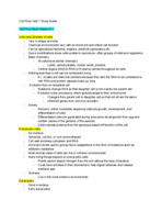 Cell Phys Test 1 Study Guide
