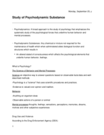 Soc 126 Psychodynamic Substance