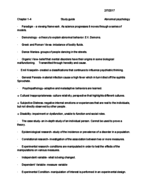 2/7 Abnormal Psychology Study guide #1 
