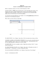 Business Calculus Math 1314 : Geogebra