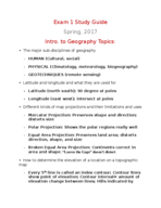 GY 102 Test 1 Study Guide
