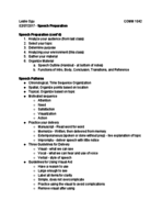 Lecture 4 - Speech Preparation (continued)