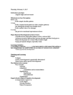 Milestones in Face Perception Notes