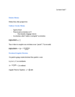 Lectures 6 and 7 