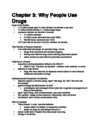 Chapter 3: Why People Use & Abuse Drugs
