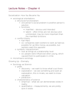 Chapter 4 - Sociology
