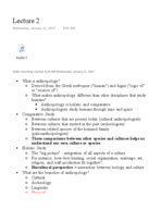 ANP 206 Lecture 2 Notes