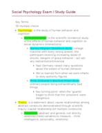 Social Psych Exam 1 Study Guide