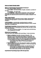 Intro to Psych Midterm #1 Study Guide