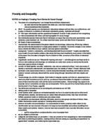 Poverty and Inequality, notes for paper