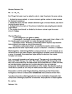 Chem 1211K, Week 6 Notes