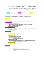 Criminal Law 210, Study Guide #1