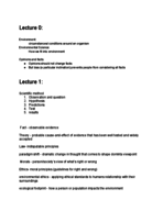 ENVIRON 201 (Ecological Issues) Midterm Study Guide
