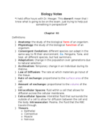 Biology Exam 1 Chapter 40