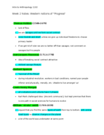 Intro to anthropology week 2 notes
