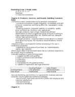 Marketing study Guide