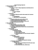 Abnormal Psychology, Week 1
