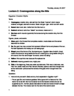 Ancient Mythology East and West Test 1 Study Guide 