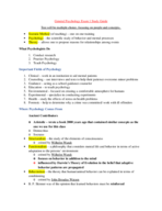 General Psychology Exam 1 Study Guide