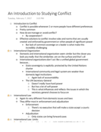 POLS 131 Intro to Conflict Notes