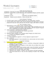 PSYCH 530 Week 2 Lecture Notes