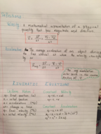 Basic Mechanics I Test Study Guide
