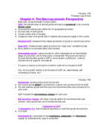 ECON 100, Week 4 Notes
