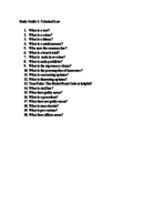 Exam 1 Study Guide Criminal law 212