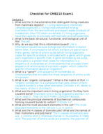 CMB 210 Exam One Notes 