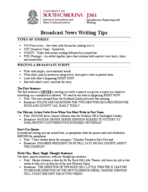 Broadcast Writing Tips