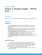 Exam 1 Study Guide
