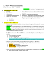 Lecture #3 Biochemistry