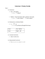 Calculus II Study Guide for Test 2