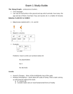 Study Guide For Exam 1