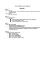 BSC 1005 Chapter 1 Exam