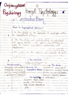 Organisational Psychology 