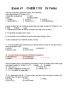 Chemistry 1110