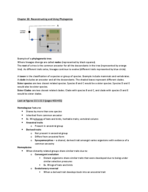 BIOL 310 - Study Guide Chapters 22, 25, 26