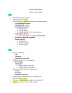 Bacterial Pathogenesis Exam 1 Study Guide
