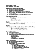 Maternity Week 5 Notes