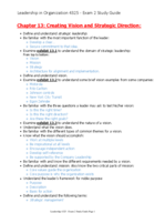 Leadership in Organization 4325 - Exam 2 Study Guide