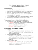Anatomy 201 Bone Tissue, Week 2 Lecture 3