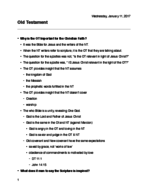 Old Testament: Genesis - Exodus